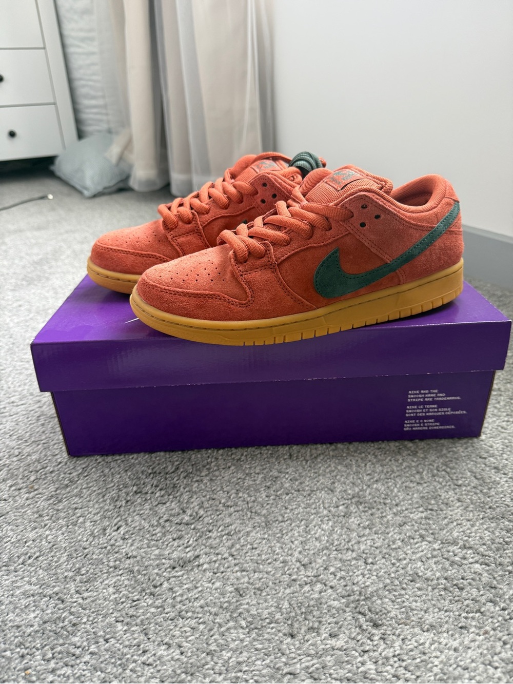 Nike SB Dunk Low Burnt Sunrise and Green